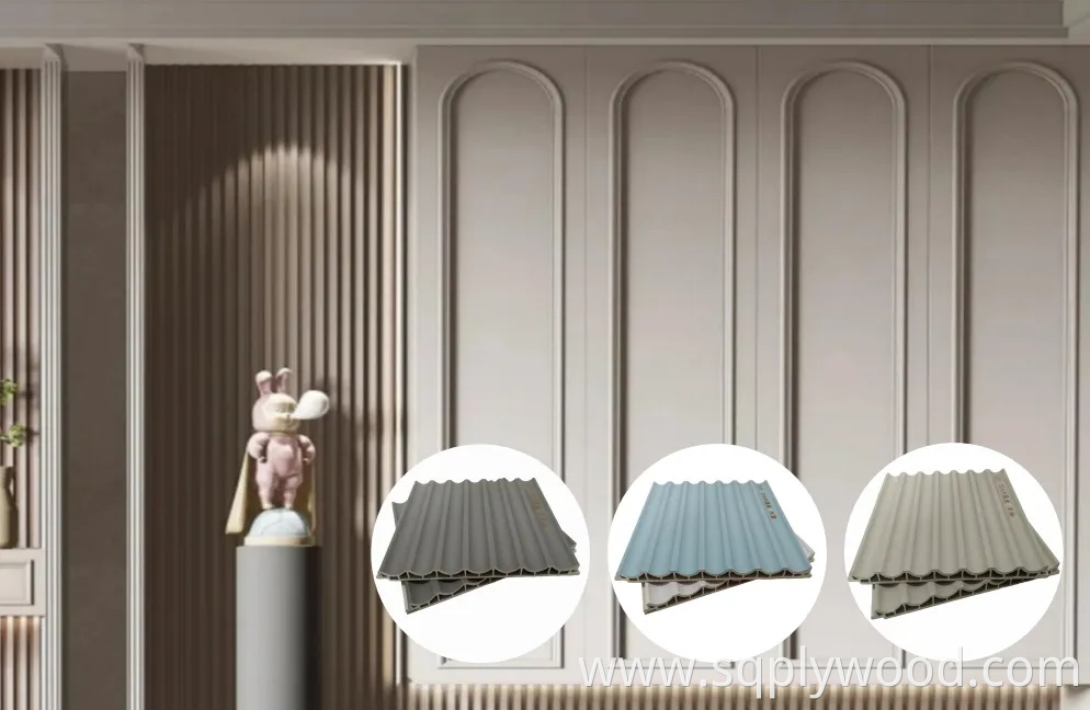 Durable Solid Interior Custom Wood Plastic Wood Composite WPC Wall Panel for Decoration